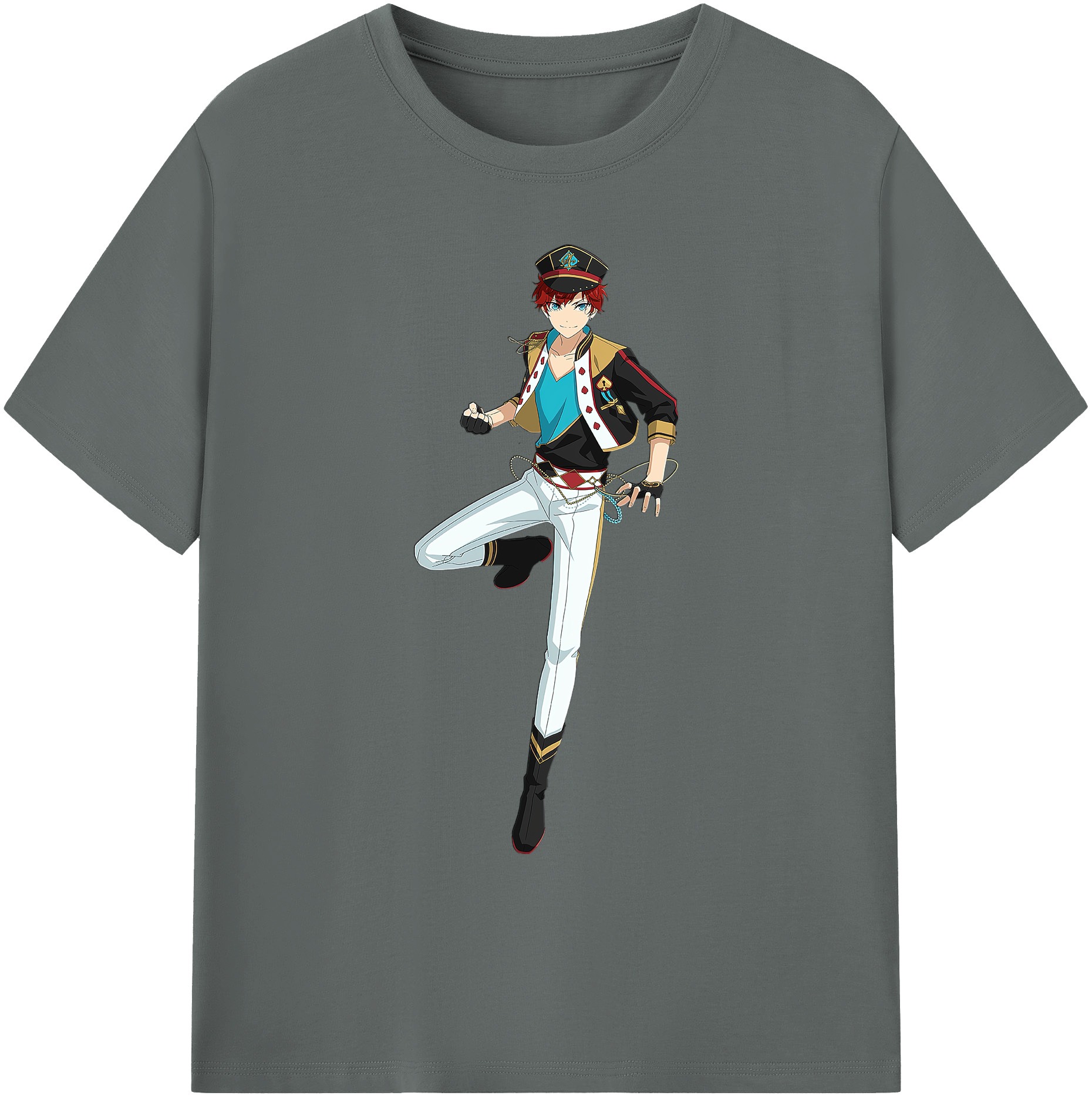 （画像用） あんさんぶるスターズ! Ensemble Stars 綿100％ メンズ半袖Tシャツ｜肌触りやわらか＆通気性
